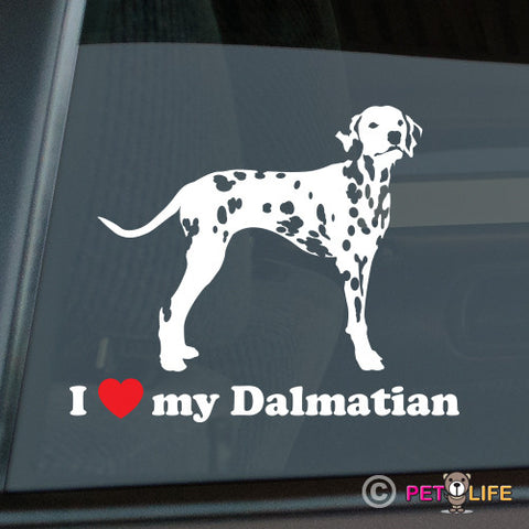 I Love My Dalmatian Sticker