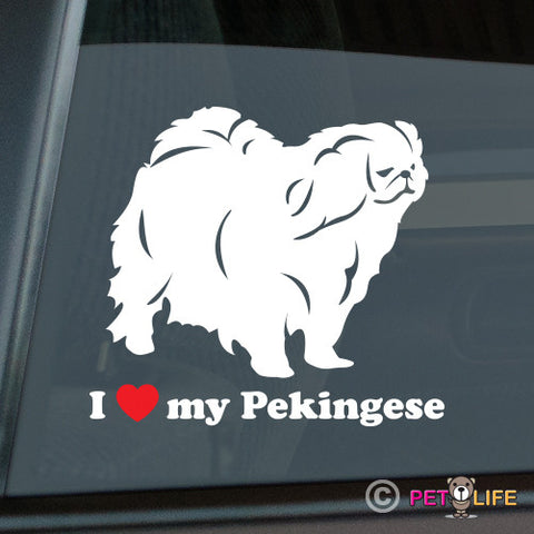 I Love My Pekingese Sticker