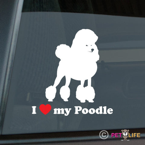 I Love My Poodlev3 Sticker