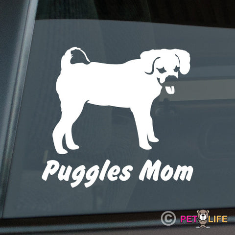 Puggles Mom Sticker