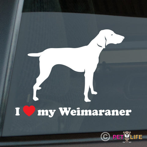 I Love My Weimaraner Sticker