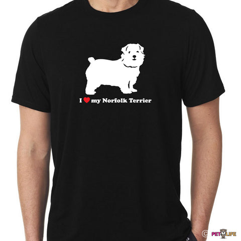 I Love My Norfolk Terrier Tee Shirt