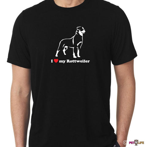 I Love My Rottweiler Tee Shirt