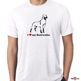 I Love My Rottweiler Tee Shirt