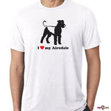 I Love My Airedale Tee Shirt