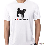 I Love My Akita Tee Shirt