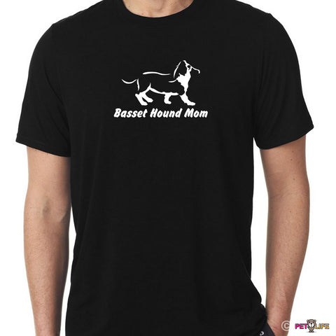 Basset Hound Mom Tee Shirt
