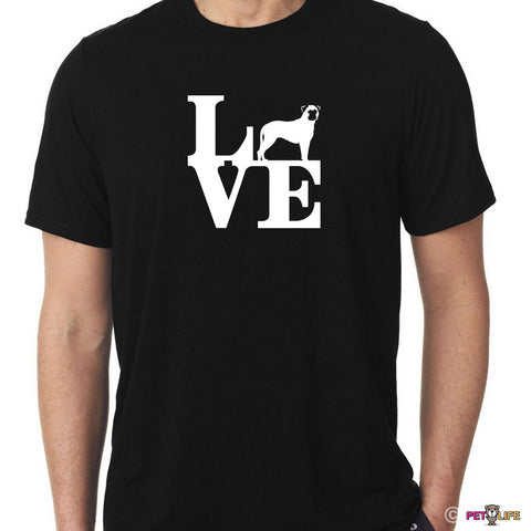 Love Bullmastiff Tee Shirt