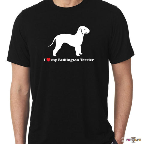 I Love My Bedlington Terrier Tee Shirt