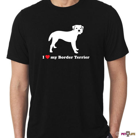 I Love My Border Terrier Tee Shirt