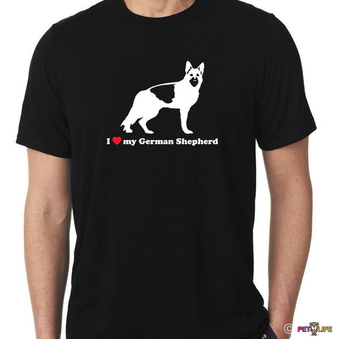 I Love My German Shepherd Tee Shirt