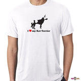 I Love My Rat Terrier Tee Shirt