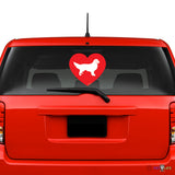 Love Golden Retriever Sticker