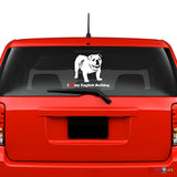 I Love My English Bulldog Sticker