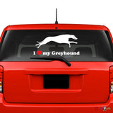 I Love My Greyhoundrunning  Sticker